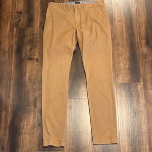 J. Crew Stretch 250 Skinny Flat Front Men's Brown Chinos 32X34